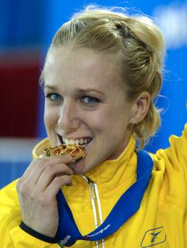 Kajsa Bergqvist tog Guld