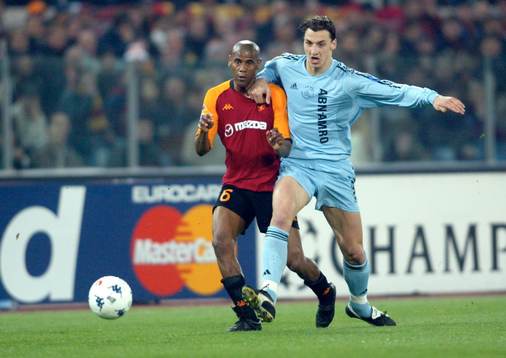  Roma - Ajax, Zlatan Ibrahimovic, Ajax och Dos Santos Aldair, roma.