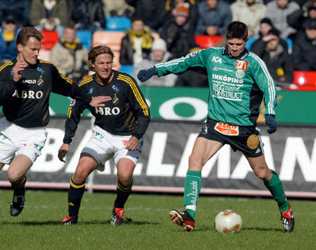 Gary Sundgren, Daniel Tjernström, AIK och Benny Olsen,