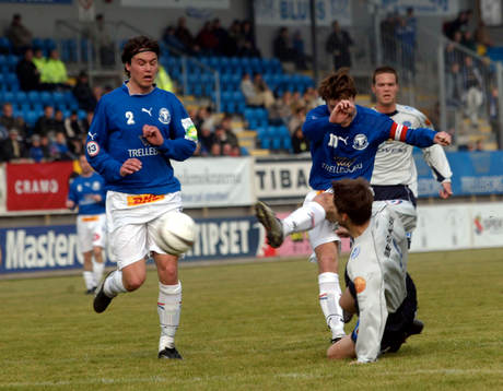 Jonas Nilsson, Trelleborg gör 1-0 med en vänsterkanon
