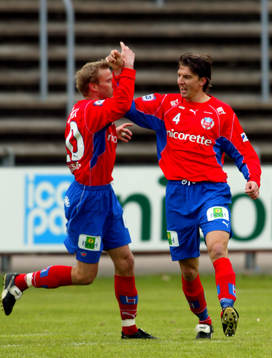 Hans Eklund och Mikael Gustafsson, Helsingborg jubel