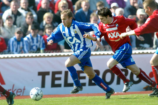 Hans (Hasse) Blomqvist rycker ifrån Daniel De Stefano