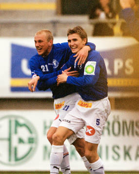 Thomas Magnusson och Peter Abelsson, Trelleborg jublar (