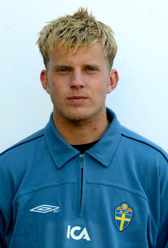 Fotboll, Sverige,   U21. Porträtt. Mikael Antonsson