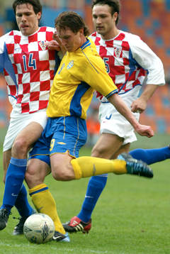 Kim Källström, Sverige, Jerko Leko och Robert Kovac,