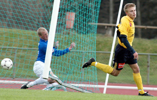 Mattias Andersson, Hässleholm har gjort 1-0, Thomas