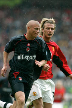  David Beckham och Paul Konchesky.