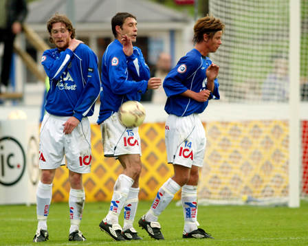 Mikael Nilsson, Igor Sypniewski och Dusan Djuric, Halmstad