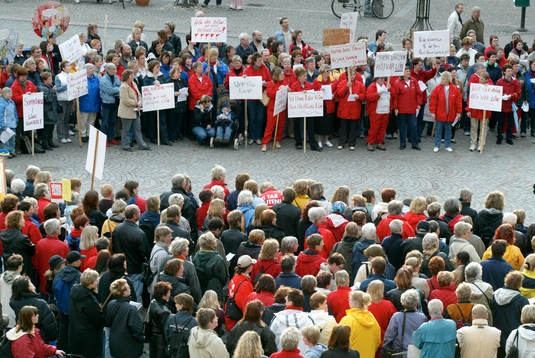 Kommunal. Demonstration. Kommunal i Hässleholm genomförde