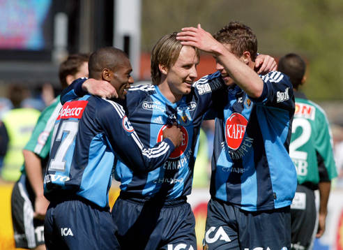 Samuel Wowoah, Andreas Johansson och Johan Elmander,