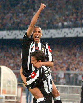  David Trezeguet och Alex Del Piero, Juventus, jubel.