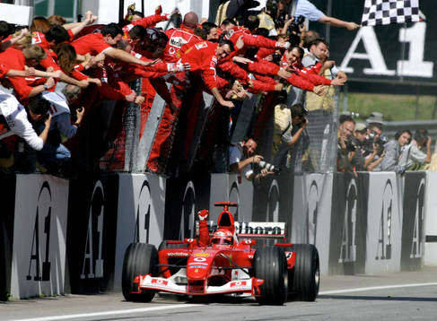 Michael Schumacher, Ferrari, jubel