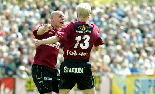  Patrik Kieback och Niclas Fredriksson, Norrköping, jubel, jublar.