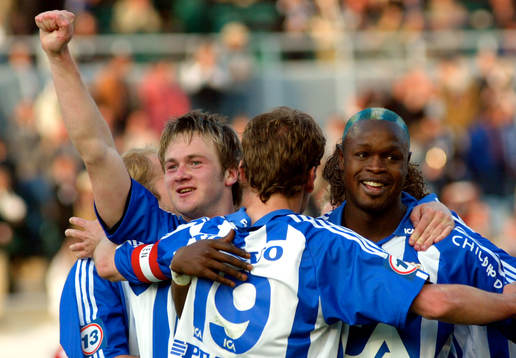  Dennis Jonsson och Mamadou Diallo (Mamadou Big Mama Diallo), Göteborg jublar