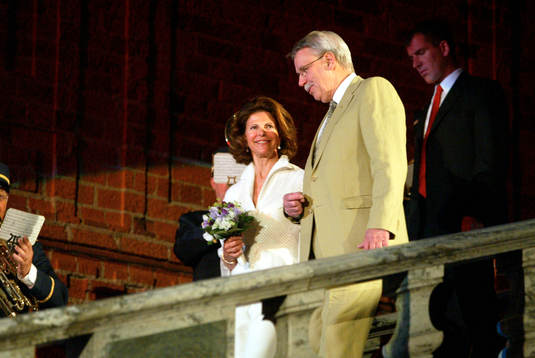 Drottning Silvia och Gunnar Larsson