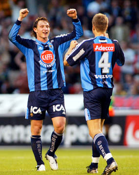  Kim Källström och Elias Storm, Djurgården jubel.