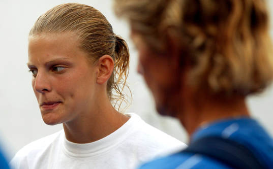 Anna Lindberg, Sverige slutade sexa. I förgrunden Mamma
