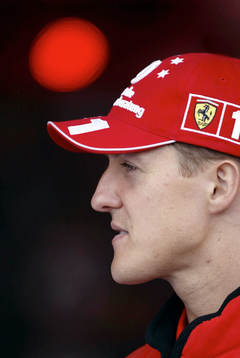 Michael Schumacher, Ferrari. Porträtt, profil