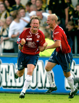  Anders Prytz jubel efter 1-0 målet.