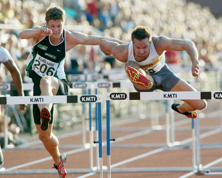 Robert Kronberg vann 110m häck, tv syns Phililp Nossmy,