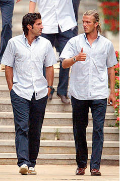Luis Figo och David Beckham, Real Madrid
