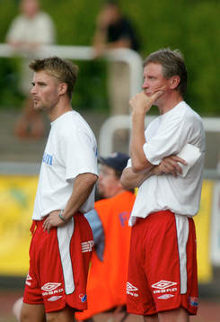 Leif Klingborg, tränare till höger, och assisterande