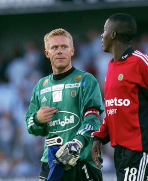 Fredrik Sundfors, målvakt och Bala Ahmed Garba, Sundsvall