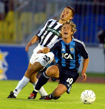 Sasa Ilic,  Partizan Belgrad och Andreas Johansson,