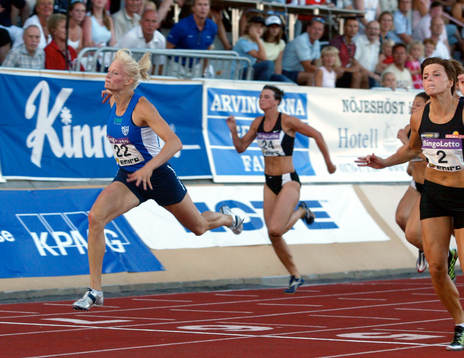 Carolina Klüft, Växjö vann 100 m