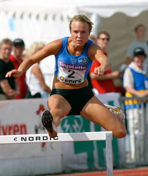 Erica Mårtensson, Växjö vann 400 m häck