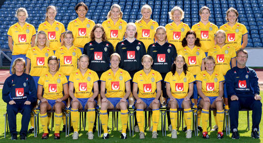  Bakre raden fr v: Frida Nordin, Linda Fagerström, Jane Törnqvist, Hannna Marklund, Josefine Öqvist, Victoria Svensson, Frida Östberg, Hanna Ljungberg, Mitten fr. v. Anna Sjöström, Sara Call, Caroline Jönsson, Hedvig Lindahl, Sofia Lundgren, Malin Moström, Karolina Westberg, Främre raden från vänster: Marika Domanski Lyfors, Malin Andersson, Sara Larsson, Sara Johansson, Therese Sjögran, Salina Olsson, Kristina Bengtsson, Per Hansson.