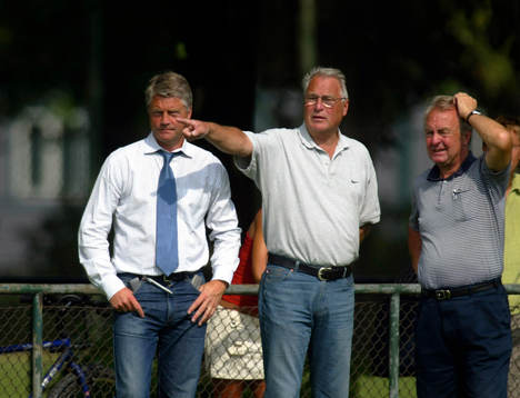 Hasse Borg, sportchef, Bengt Madsen, ordförande och Bosse