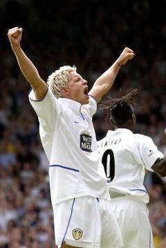  Alan Smith, Leeds. Jubel. 