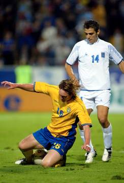 Kim Källström, Sverige och Konstantinos Katsouranis,