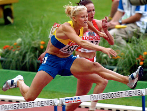 Carolina Klüft, Sverige och Eunice Barber, Frankrike