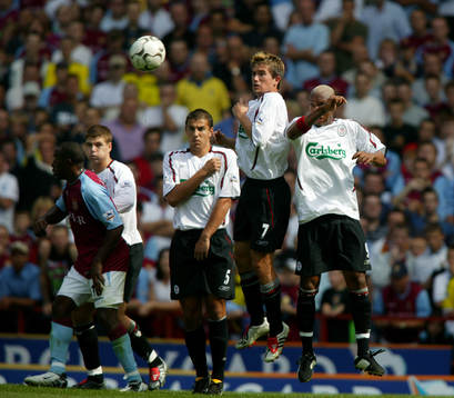  Steven Gerrard, Milan Barros, Harry Kewell och El-Hadji Diouf, Liverpool