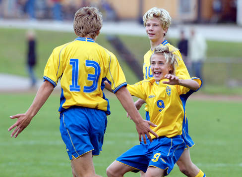 Svensk målglädje; Fredrik Holster, Pierre Bengtsson och