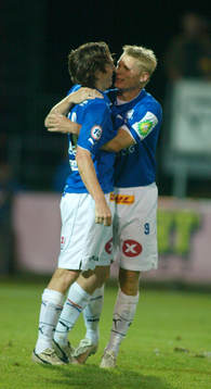 Trelleborgs båda målskyttar, Eric Fischbein och Mats