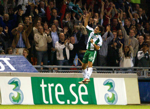  Pablo Pinones-Arce, Hammarby. Jubel.