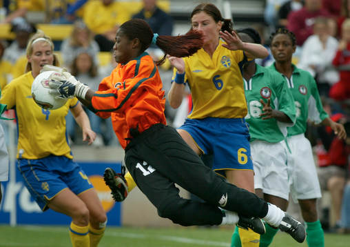 Malin Moström, Sverige och Dede Precious, Nigeria