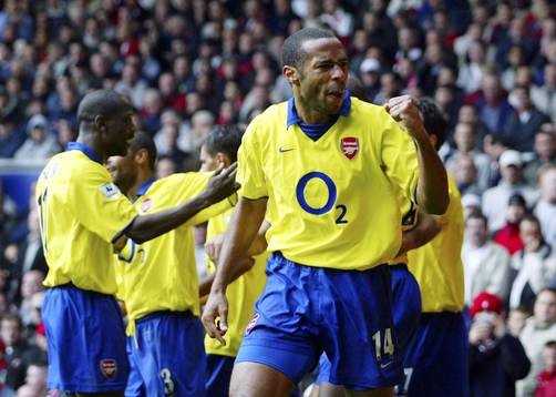  Thierry Henry, Arsenal, jubel efter Pires mål 