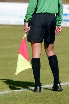 Linjeman, linjedomare, flagga, linjeflagga