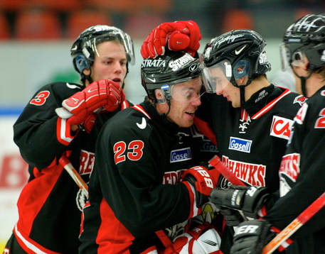 Mikael Wahlberg, Malmös tvåmålsskytt, jubel med Jimmie