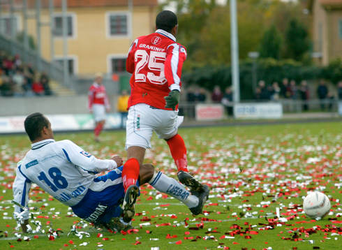  Dudu, Kalmar, Filip Apelstav, Norrköping. Glidtackling.