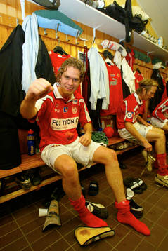 Lasse Johansson, Kalmar. Omklädningsrum