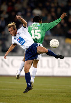 Sören Åkeby, tränare, Århus, debuterar. Brian Steen