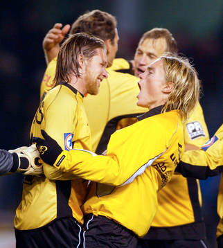  Lasse Nilsson och Elfsborg, jubel efter Cup-guldet.