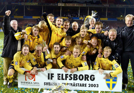  Elfsborgs segrande lag, lagbild, jubel.