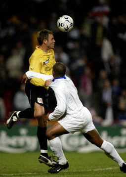 Helsingborgsmöte... Erik Wahlstedt, Esbjerg nickar undan