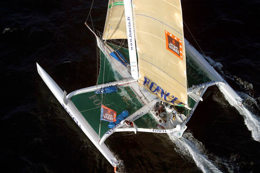 Segling, transatlantic, GAUTIER och Mc ARTHUR på båten